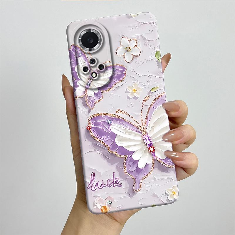 For Huawei Nova 9 / Honor 50 Phone Case NAM-LX9 NTH-NX9 Soft Silicone Sweet Painted Protective Back Cover Cute Printed Casing