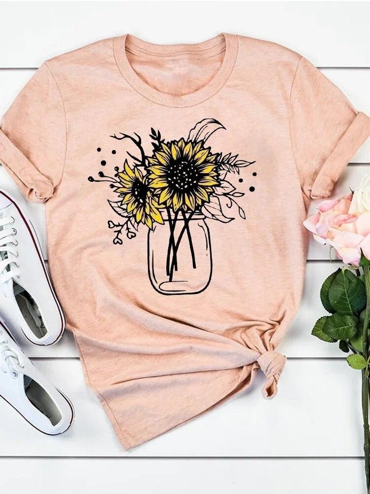 Dámský potisk Milostný dopis Sladký 90. léta Trend Léto T Oblečení Oblečení Móda Ležérní Trička Krátký rukáv Dámské FeUnisex Grafické tričko