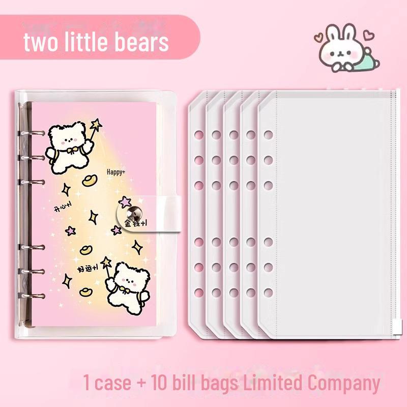"Large Capacity Cash Deposit Book: Family Finance Management, Loose-Leaf Handbook and Bill Storage Bag"
