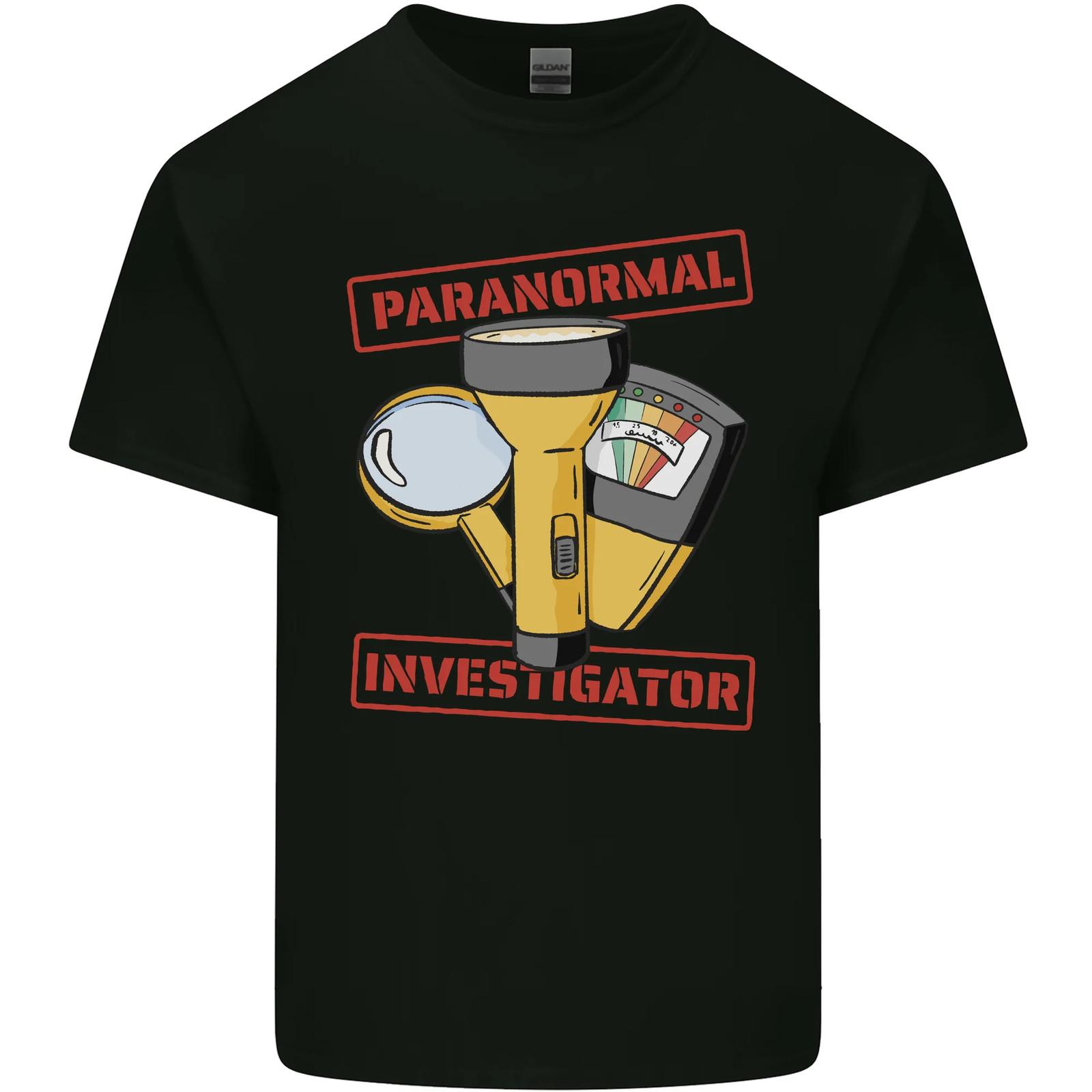 Paranormal Activity Investigator Ghosts Spirits Mens Cotton T-Shirt Tee Top M