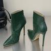 Pesstwei Spring Pointed Toe Woman Ankle Boots Shoes Sexy Thin High Heels Zipper Shoes Size 35-42