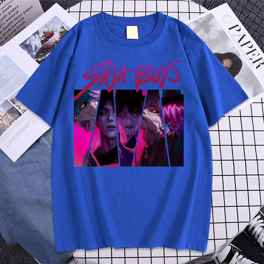 Saja Boys Koszulka Chłopięcego Zespołu Kpop Zainspirowana Filmem Łowcy Demonów Koszulka Męska Damska Bawełniana Koszulka z Krótkim Rękawem