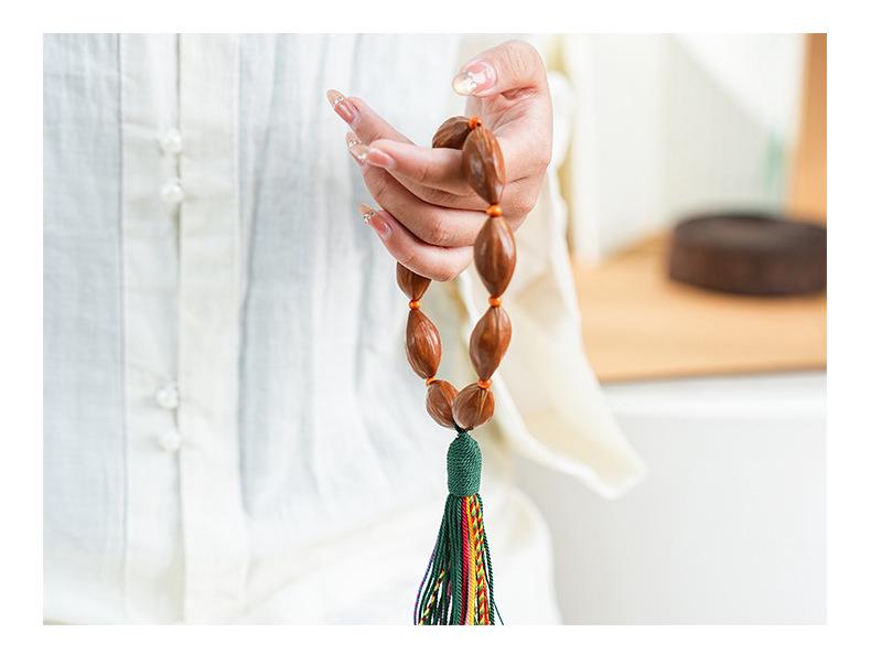Olive Pit Handheld Plaything: Buddha Beads Rosary Jewelry Bracelet for Men & Women