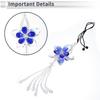 Partuto 1pcs Artificial Crystal Flower Car Rear View Mirror Pendant Accessories Car Hanging Ornament Blue