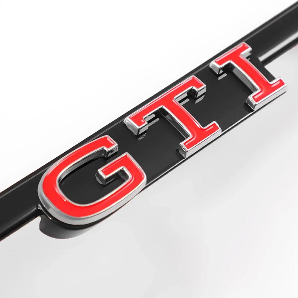 BQH1 For Volkswagen VW 1Pcs ABS Car Front Grill GTD GTI Logo Trim Sticker Emblem Badge For Volkswagen VW Golf 8 GTI R Line Replacemen