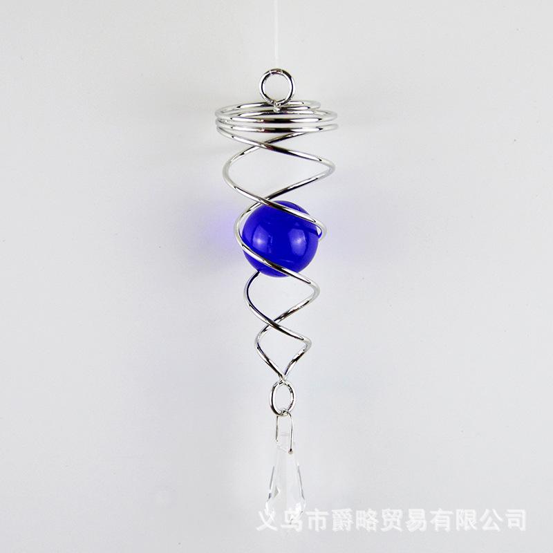 Obrotowy Kryształowy Spiralny Ogon Kula Wisiorek Spinner do Wiatru Ogony Wiszące Dekoracyjne do Spinnerów Kuranty Ogród Zewnętrzny i Podwórko