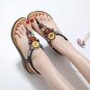 Women'S Casual Sandals Bohemia Summer Vintage Beach Beaded Ankle Strappy Sandal Athletic Hiking Shoes Outdoor Walking Shoe