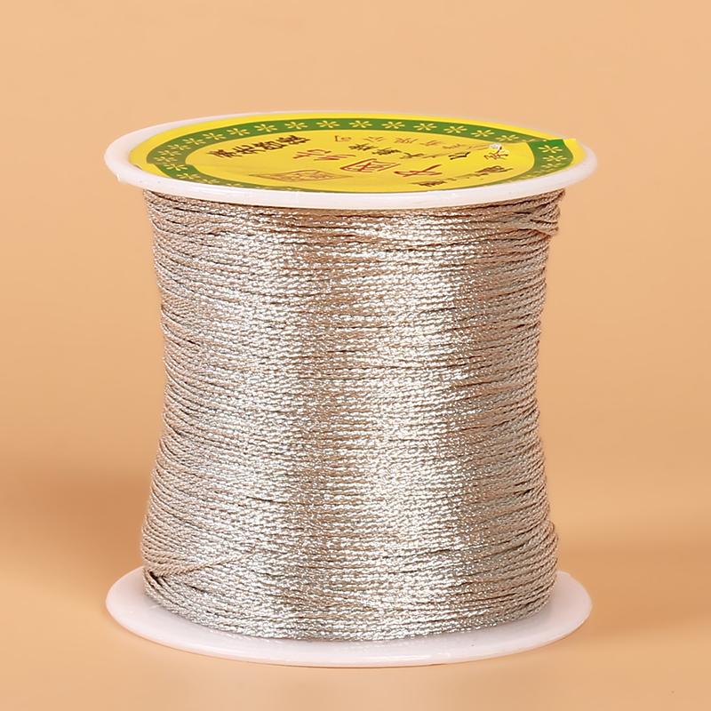 120M Gold Silver Thread Embroidery Thread Line DIY Jewelry Making String Materials Accessories Bracelet Weaving Decorative