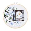 Pacote de Material para Bordado Artesanal DIY, Flores e Plantas, Amor de Outono e Cores de Outono, Estilo Chinês