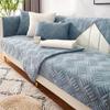 Nordic Sofa Cushion Simple Modern Crystal Velvet Non-Slip Cushion Fabric Winter Short Plush Thickened Sofa Cover Slipcover