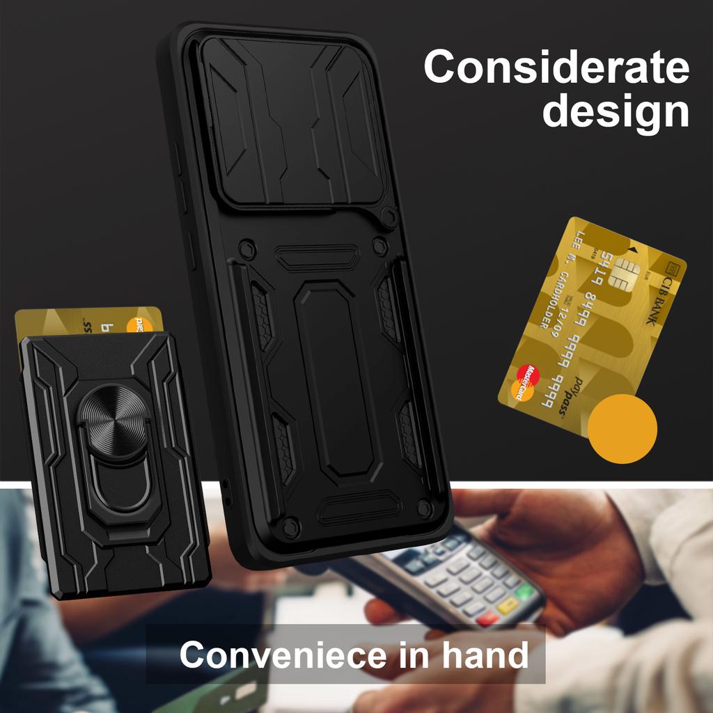 For Xiaomi Poco F7 Pro 5G/Redmi K80 5G Case PC+TPU Kickstand Phone Back Cover with Camera Slider