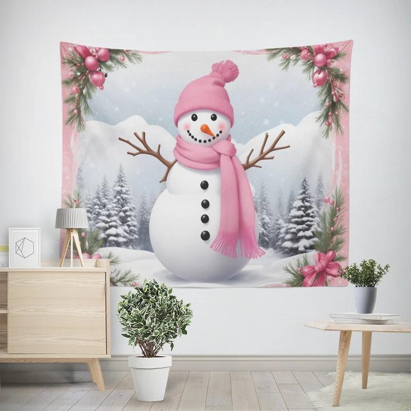 Новогодний рождественский милый узор снеговика для гостиной и спальни — фото 19