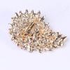 Vintage Crystal Brooch Anti-oxidation Anti-rust Alloy Lapel Pin Chic Colorful Crafted Pin Gift for Her