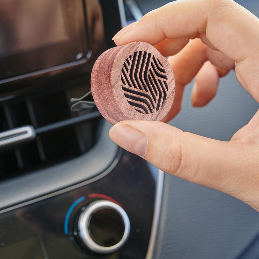 Wooden Car Air Freshener Vent Clip Aromatherapy Essential Oil Diffuser For Car Auto Interior Decor D0X5