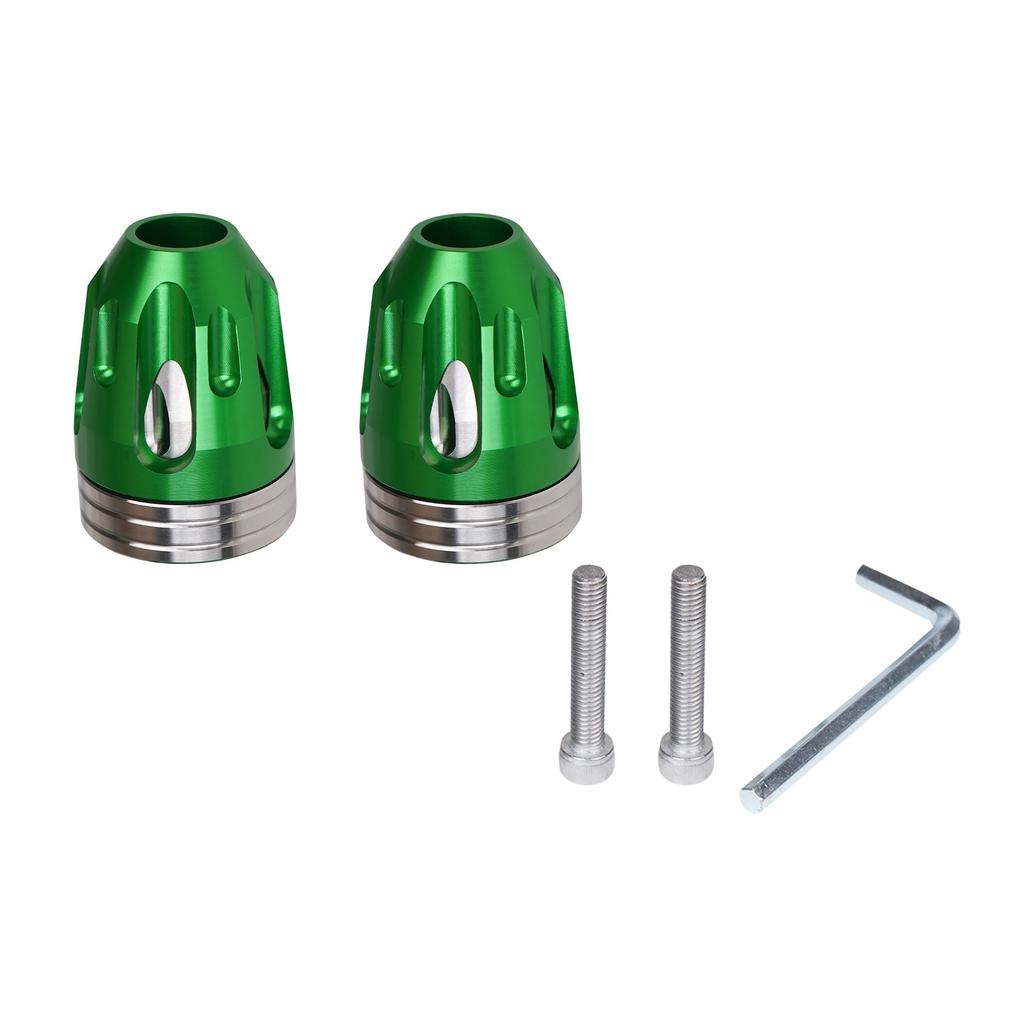 Motikvans Motorrad Lenkerendkappe Griffende für Kawasaki Ninja Ninja 400 Z400 Z800 Z900 Lenkerende CNC Aluminium Grün