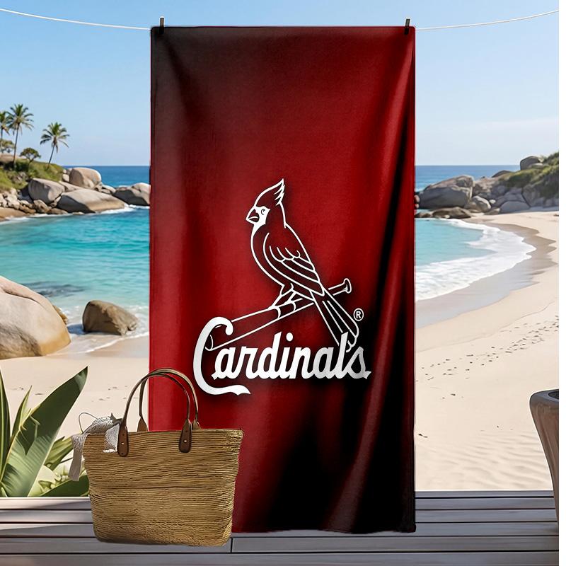 St. Louis Cardinals Print Beach Towel Soft Portable Quick?dry Towel For Pool Summer Vacation Outdoor Sport