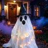 Funny Lighted Spooky Ghost Decor Luminous Creative Standing Ghost Light Stable Base Remote Control LED Glow Specter Ornament