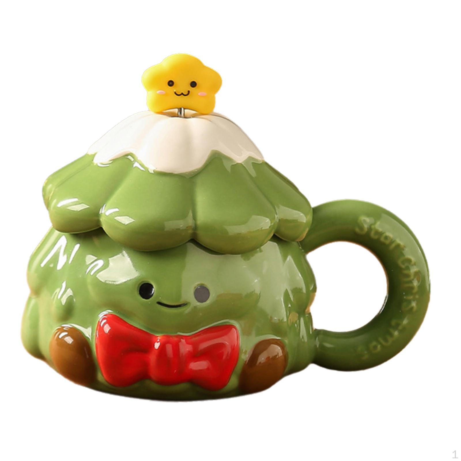 

-Кофейная кружка, рождественский утренний фестиваль елки, милая кофейная кружка для кухни зелёный