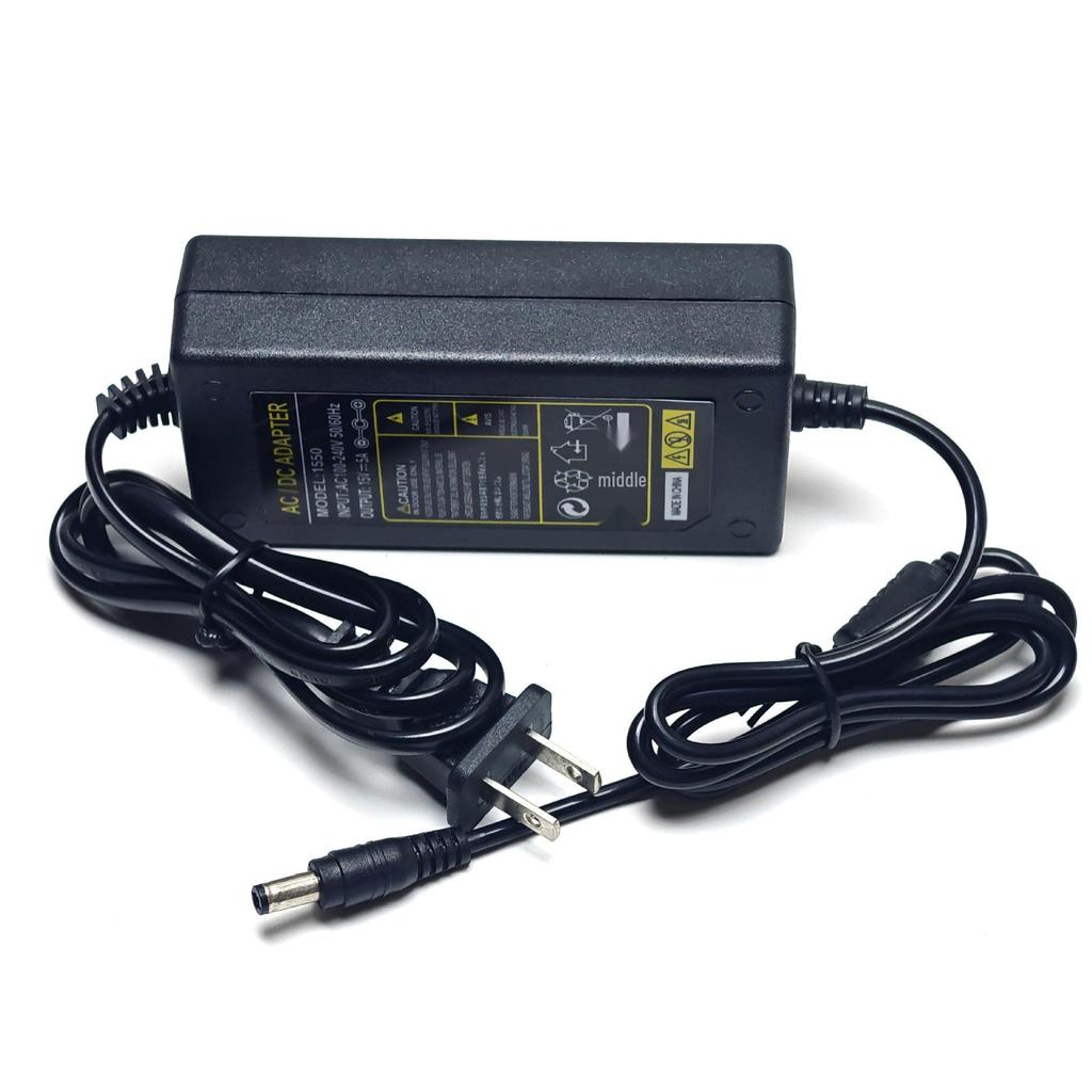 Universal 12V Dual-Wire Power Adapter, 5A/4A/3A, for LED Strips, LCD Monitors, Surveillance, Chargers