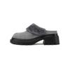 Fashion Autumn Winter Punk Style Warm Plush Slippers New Waterproof Platform 5cm Thick Heel Black Gray Outdoor Women's Shoes Size 34-43