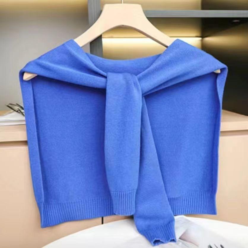 [Shawl] Spring And Autumn Striped Shawl Women'S Foreign High-End Knitting Versatile