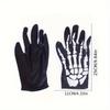 Short Halloween Ghost Gloves Halloween Cosplay Skeleton Performance Gloves Performance Prop Bones