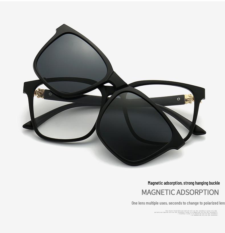 Magnetic Clip-on Polarized Night Vision Driving Sunglasses for Myopia