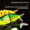 1PCS MM60 Fishing Lure Slow Sinking Swimbait Realistic Jointed Bait 3D Eyes PVC Material for Bass & Predator Fishing Gear