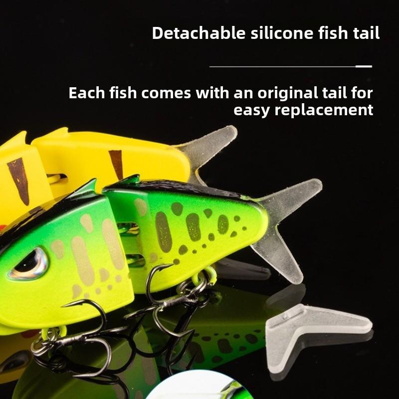 1PCS MM60 Fishing Lure Slow Sinking Swimbait Realistic Jointed Bait 3D Eyes PVC Material for Bass & Predator Fishing Gear