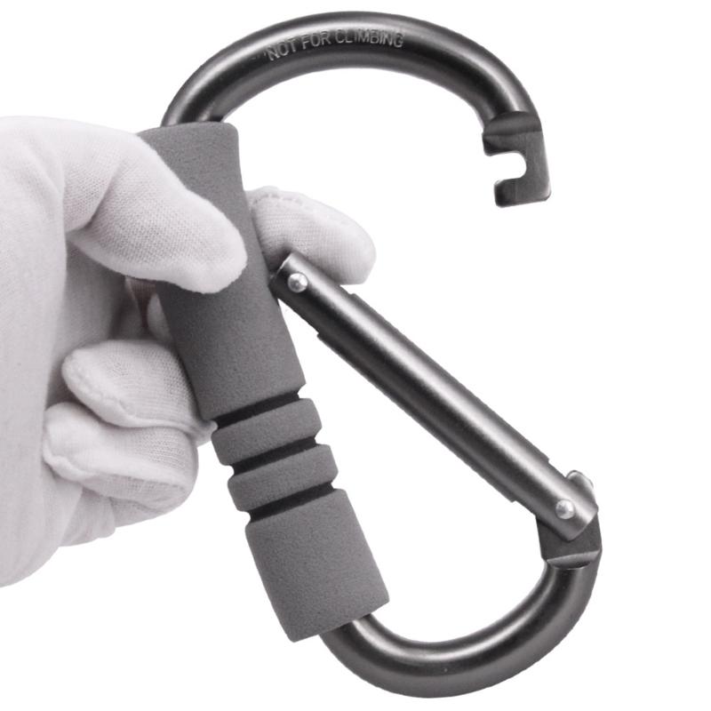 Aluminum Alloys Sponges Shopping Hook D Shaped Carabiner Shopping Bag Hook Clip