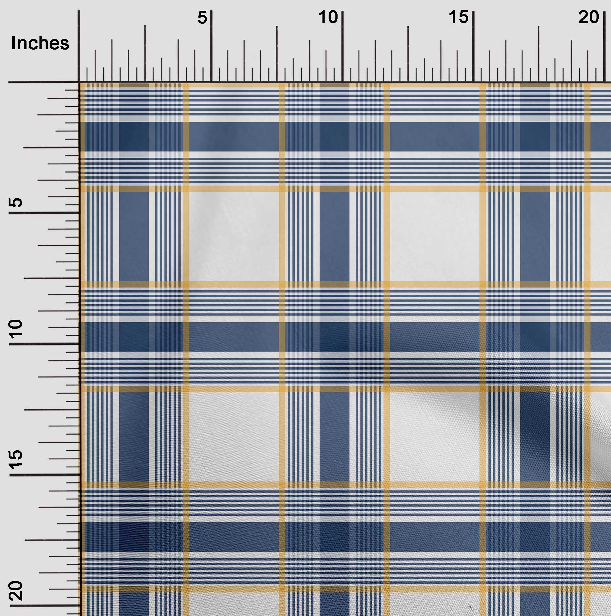 

OneOone Cotton Flex Fabric Madras Check Print Тканина у дворі 40 дюймів 42 Inch - Viscose Chiffon білий