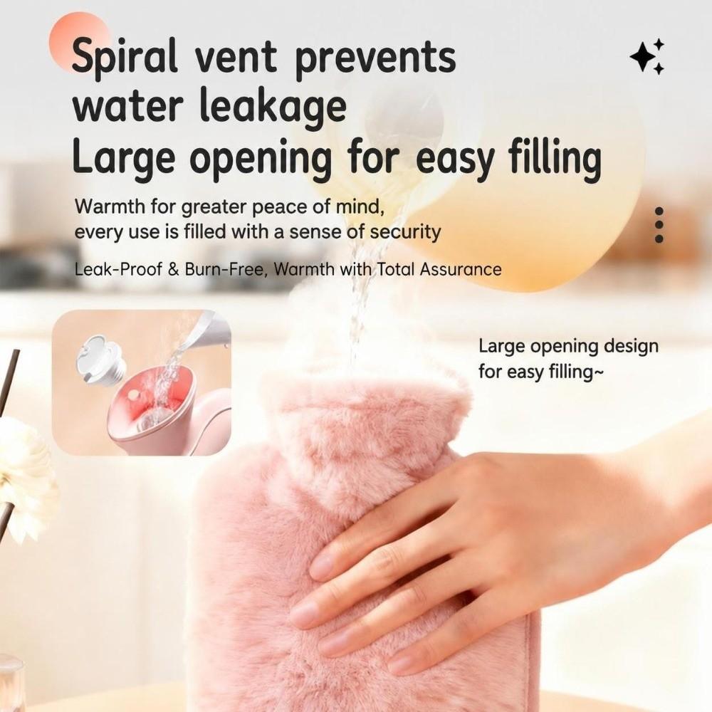 1000ml/2000ml Hot Water Bag Leak-proof Warm Compress Heater Durable Hot Water Bottle Home Office