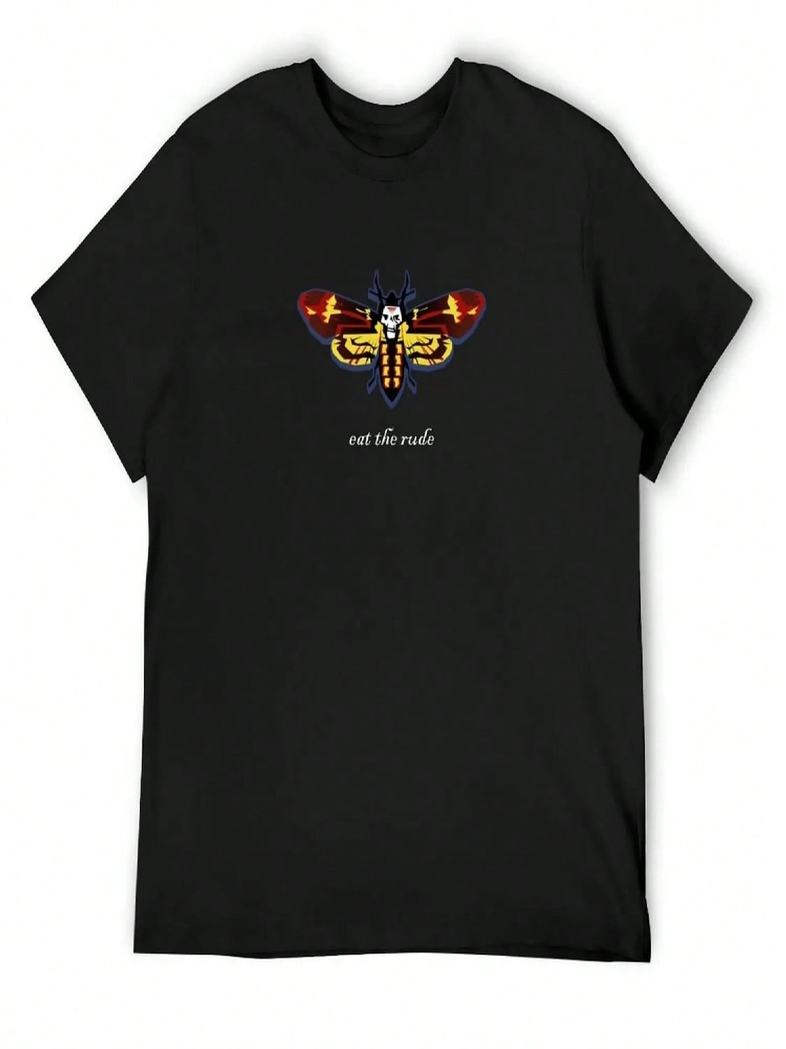 Death s Head Moth_ Eat The Rude T-Shirt Oversized T Shirt Blanks Luxury Designer unisex T Shirts S разноцветный