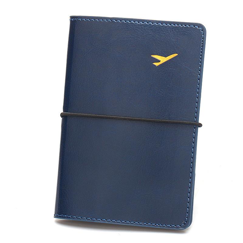 Ultra Lightweight Flight Passport Cover Elastic Band Passport Case Strap Ticket Holder Id Card Holders Leather Passport Holder