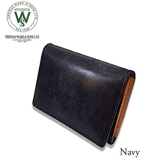 Made in Japan Bridle Leather Business Card Case U0411QG [Tatiya] Holder/Card (Navy)