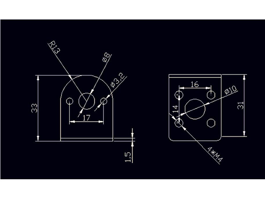 25mm Geared DC Motor Mount Bracket for 370 Motors & Robot Accessories