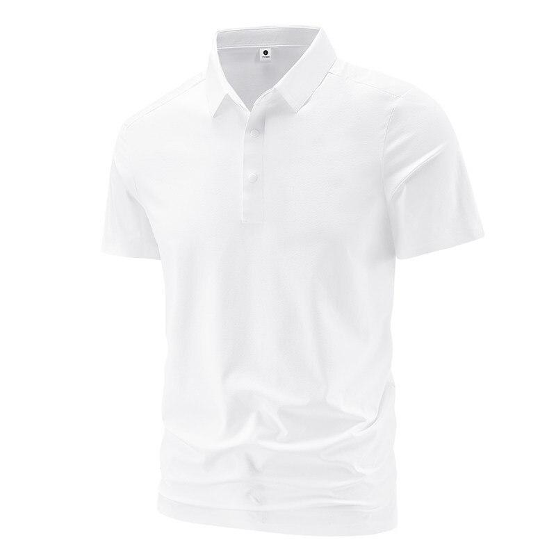 

Solid Color Short Sleeved T-shirt Breathable Quick Drying Outdoor Running Sports Men s Stretch Short Sleeved T-shirt XL білий