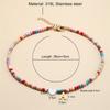 2026 New Colorful Beaded Initial Letter Necklaces for Girls Women Handmade Beads Choker Bohemian Necklace Jewelry Gift Wholesale