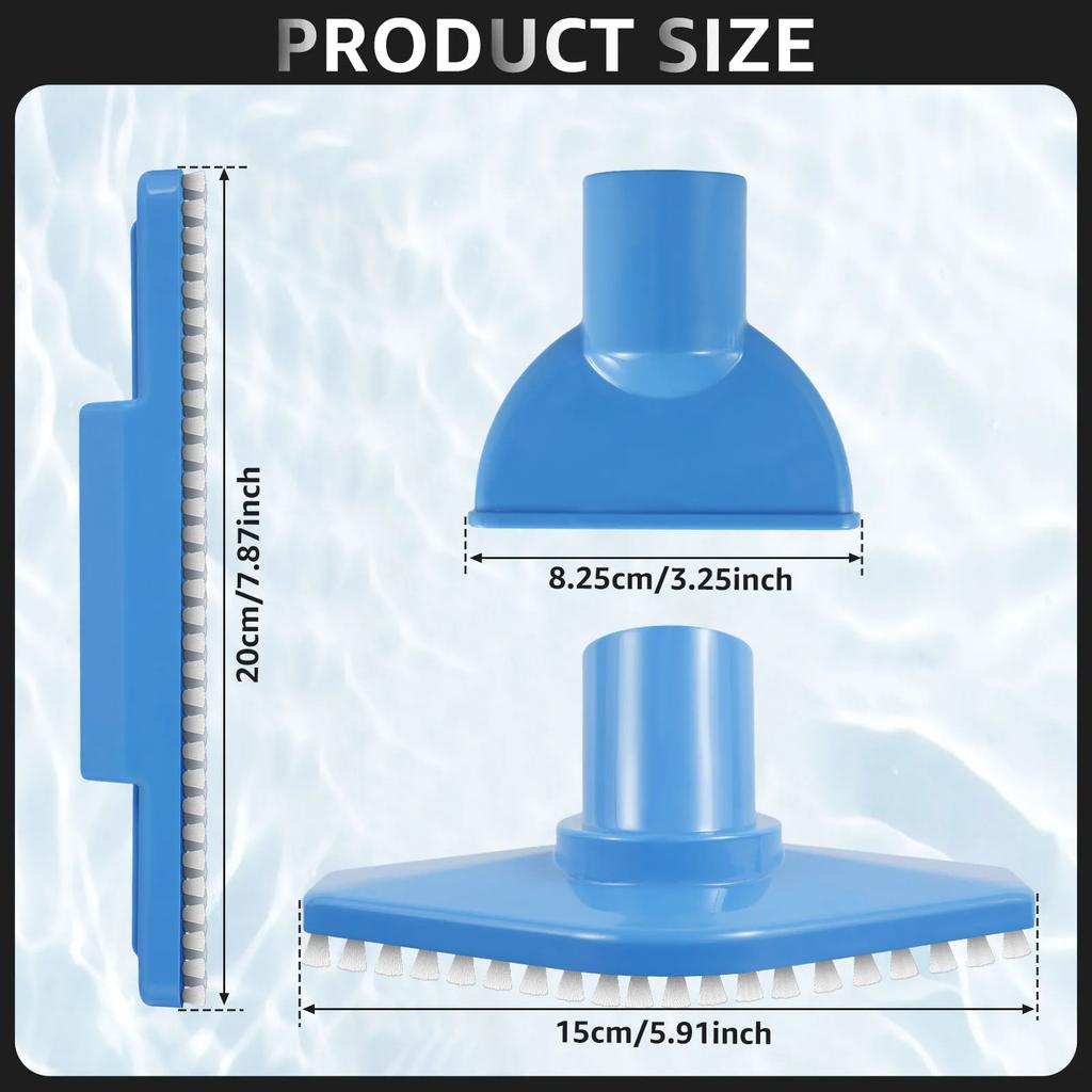 3 In 1 Rechargeable Pool Vacuum Cleaner with Navigation Roller Bristle Suction Nozzle for Spas Hot Tubs Small Pools Fish Tanks