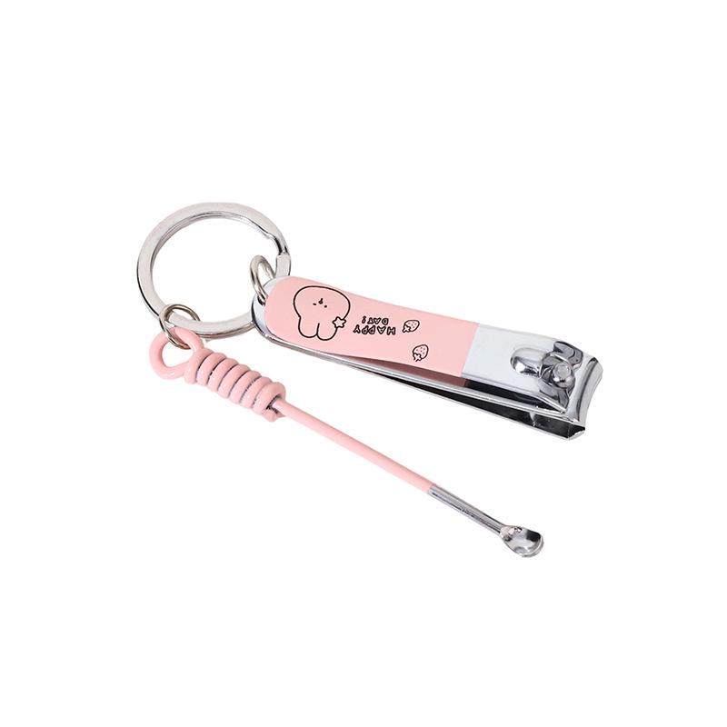 Cartoon Nail Clippers & Ear Spoon Set: Cute Manicure & Pedicure Tools for Students and Girls