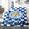 Name Custom Leicester City FC Logo Print Flannel Blanket High Quality Warm Comfortable Cover for All Seasons Perfect for Gifts Home Decor