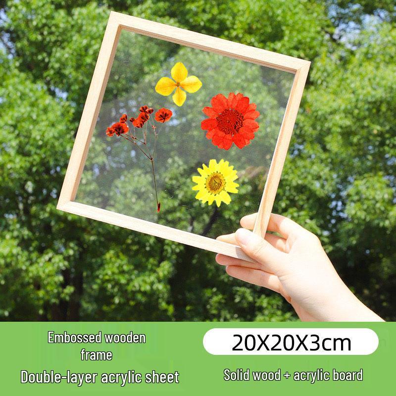 Handmade Resin Pressed Flower Bookmark DIY Kit: Transparent Specimen Stickers & Dried Flowers for Students