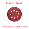 5inch 8 Hole 125mm Sanding Paper Set Screen Discs Woodworking Metal Grinding Disc Abrasive Polishing Tool 40/80/100/120/2000Grit
