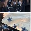 Unisex Embroidered Star Short-Sleeve T-Shirt, Pure Cotton, American Style, Trendy Loose Fit, Heavyweight Summer Tee