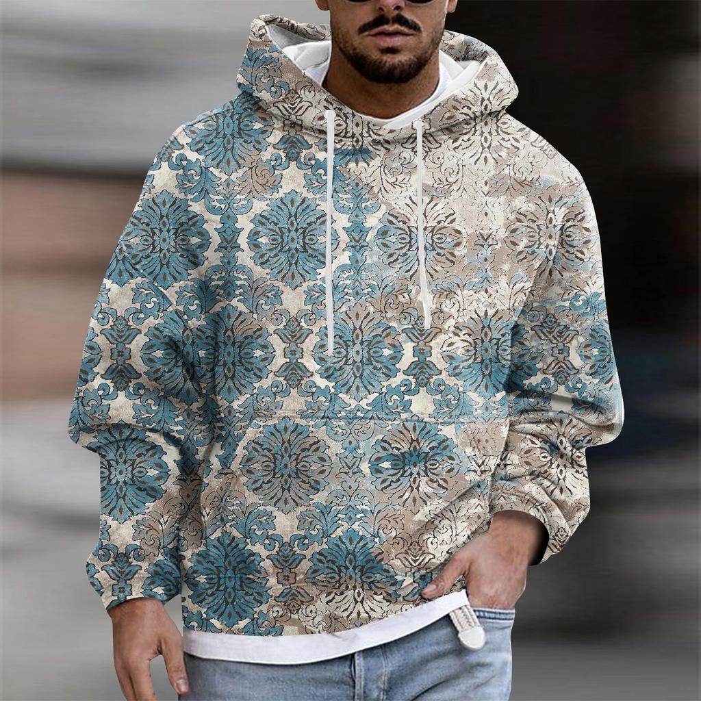 Pánský potisk Plyšový zateplený kabát Fleece Svetr Běžné Kabát Kapesní Svetr Podzimní Zimní Kabát