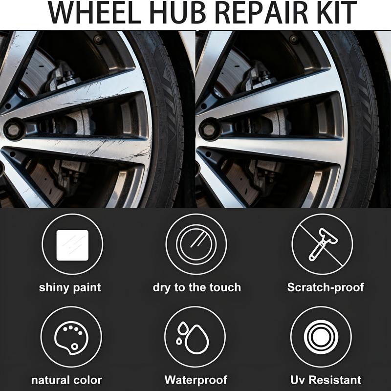 Car Wheel Hub Scratch Refurbishment Paste, Tire Rim Scratch Paint Repair Paste - Aluminum and Steel Rings Dent Restore Care