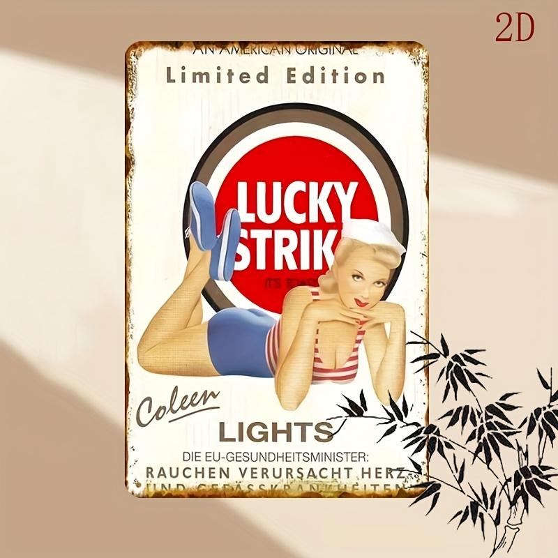 

Vintage Retro Tin Poster Retro Wall Art with PinUp Design Iron Metal Sign for Bar Cafe or Home Decor Aesthetic Room Deco 20x30cm（7.8x11.8inch）