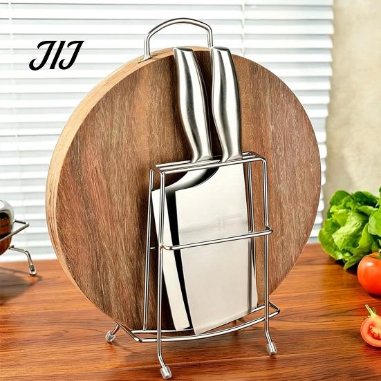 Kitchen Counter Organizer Stainless Steel Chopping Board Storage Rack And Knife Holder for Space Saving Tool Stand Countertop, Vertical Drain Cutting