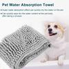 Fiber Pet Shower Strong Water Absorption Drying Hood Bath Towel Grooming Accessory for CatsL Gray
