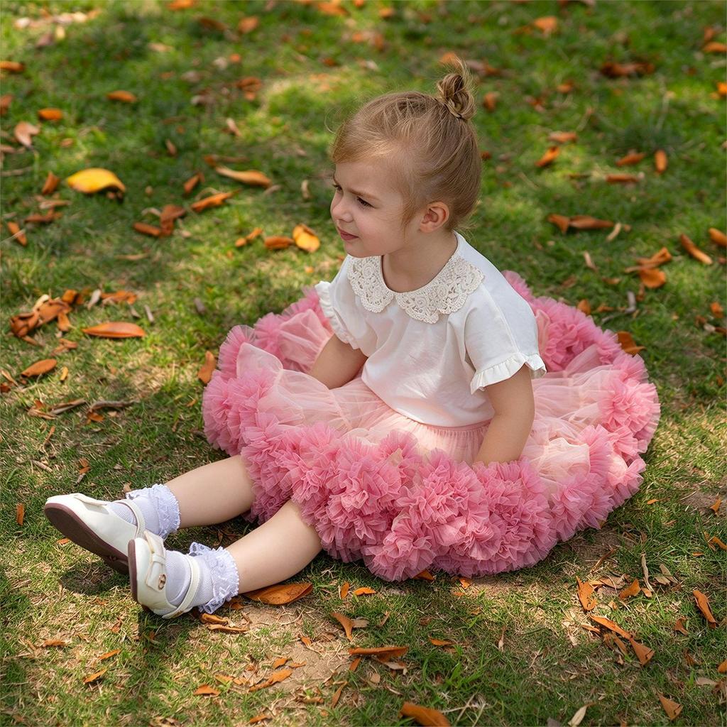 Girls' Fluffy Tutu Skirt: Summer Toddler Cheerleading Costume